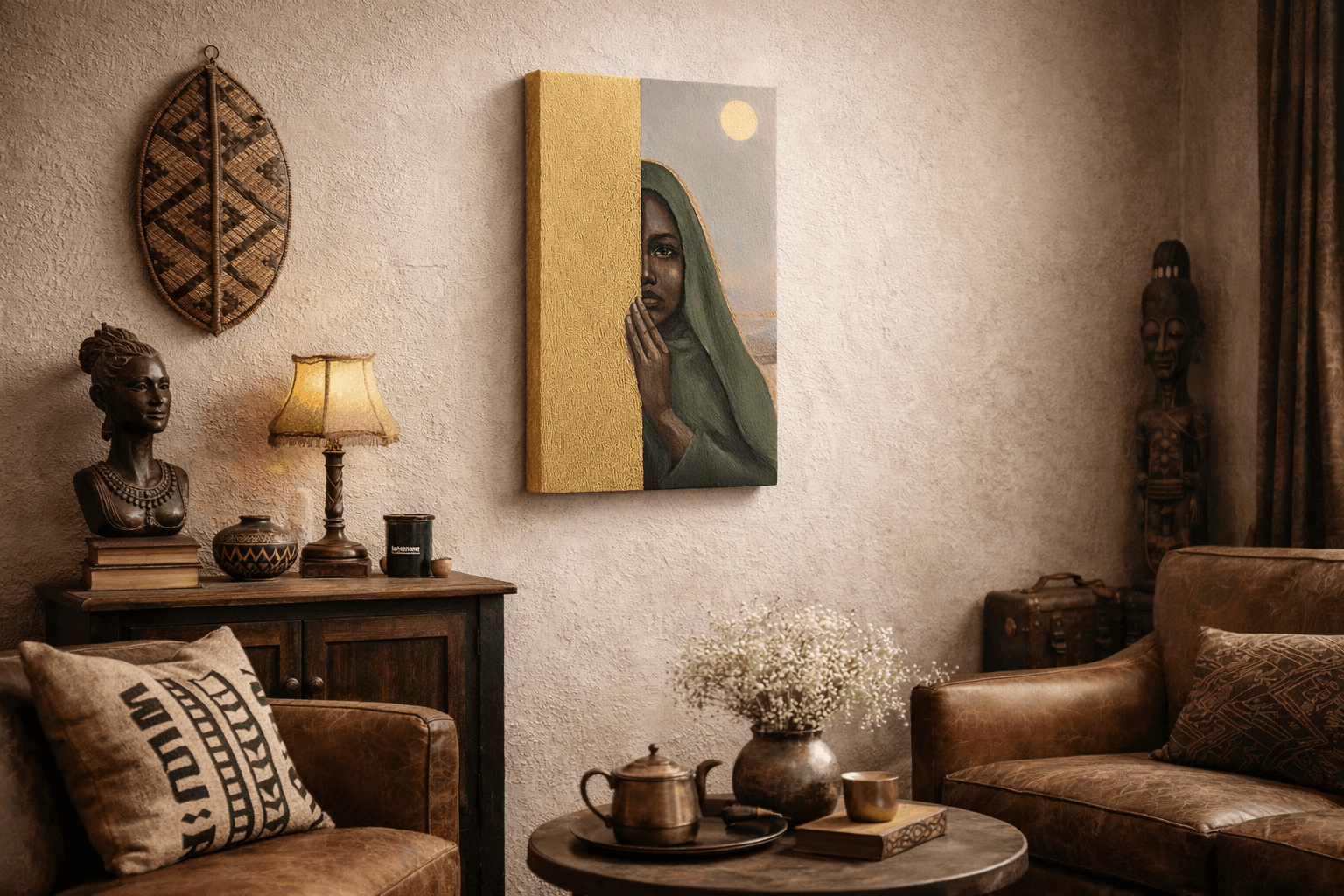 Voile d’Or – Tableau Africain Vintage