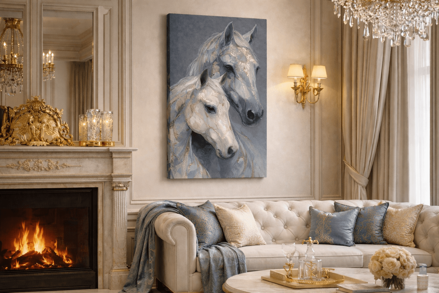 Élégance Équine – Tableau Art Moderne